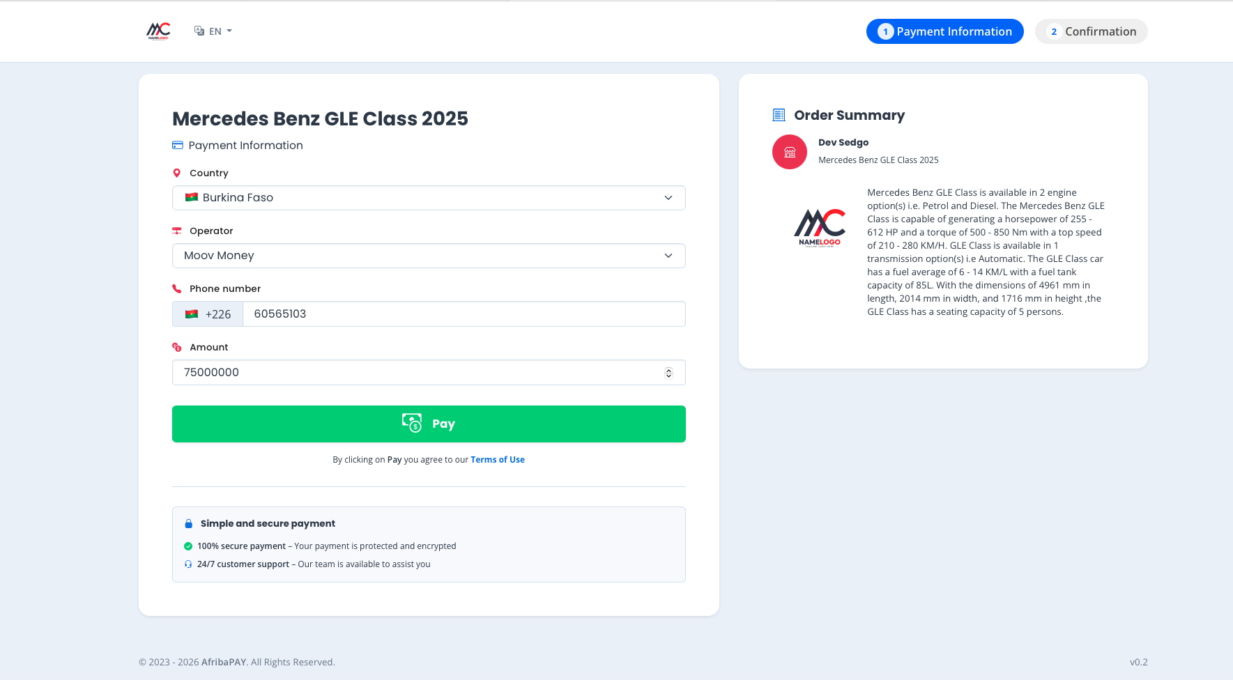 Afribapay Checkout – Payment solutions